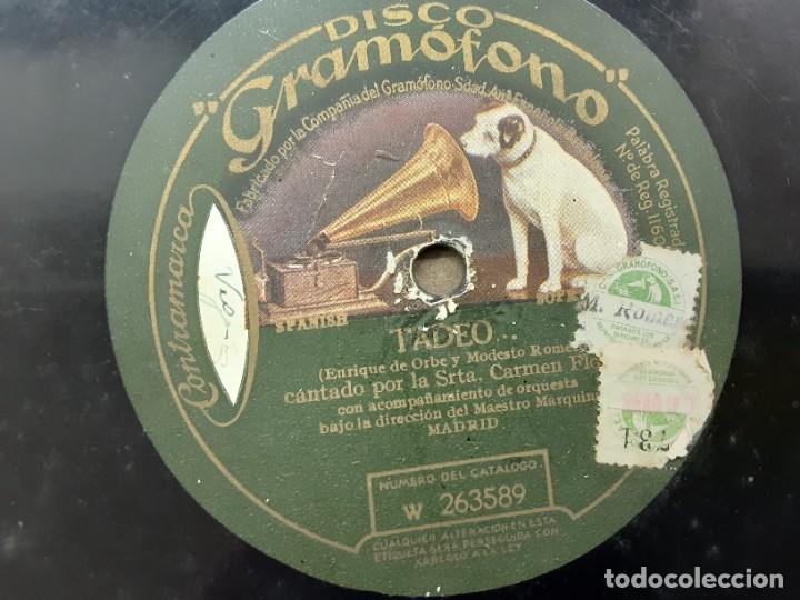 Discos de pizarra: CARMEN FLORES, TADEO, LA VIOLETERA - Foto 1