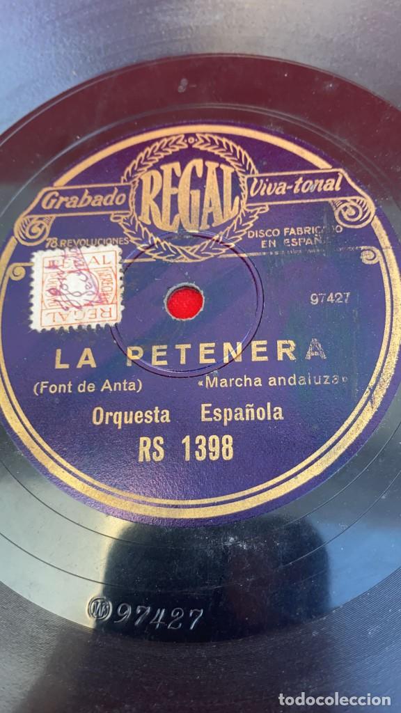 Discos de pizarra: DISCO PIZARRA LA PETENERA - HIMNO DE LA EXPOSICON DE SEVILLA REGAL - Foto 3