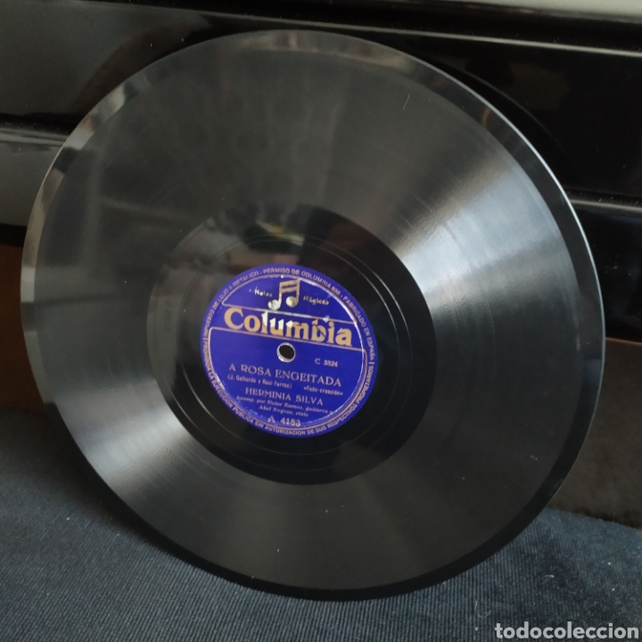 Discos de pizarra: Herminia Silva - A Rosa Engeitada / Plagio - Foto 3