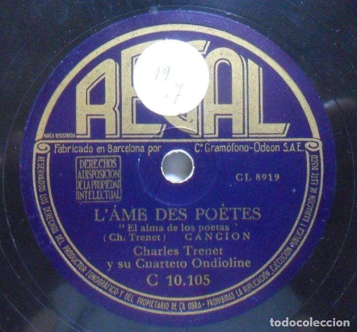 Discos de pizarra: DIMANCHE PROCHAIN / L AME DES POETES - CHARLES TRENET - Foto 3