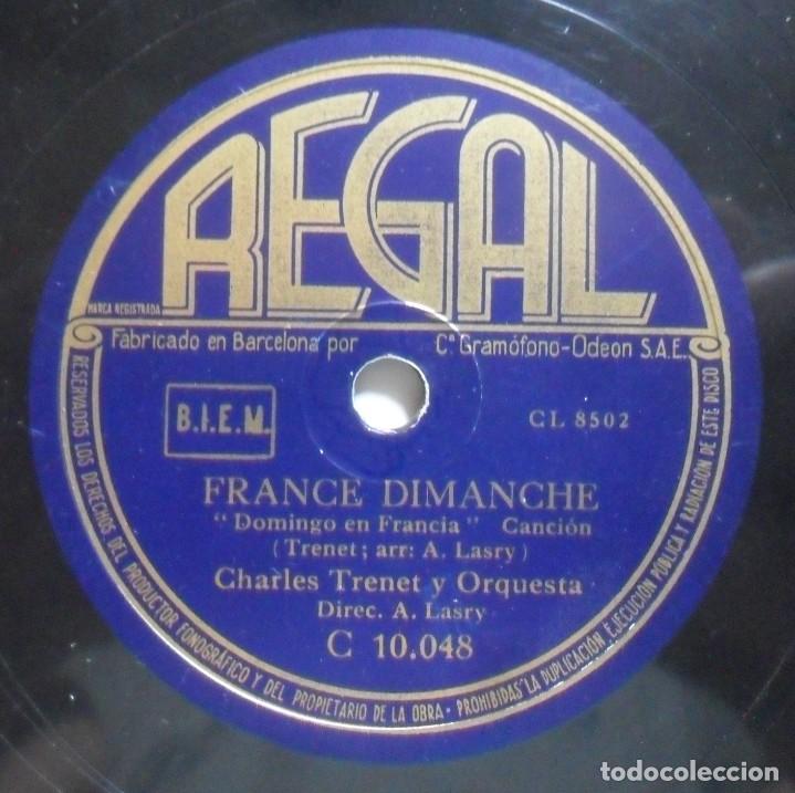 Discos de pizarra: FRANCE DIMANCHE / EVE - CHARLES TRENET - Foto 2