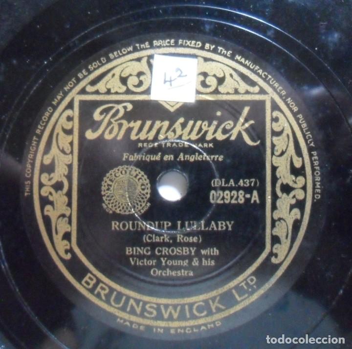 Discos de pizarra: IT S A LONELY TRAIL / ROUNDUP LULLABY - BING CROSBY - Foto 3