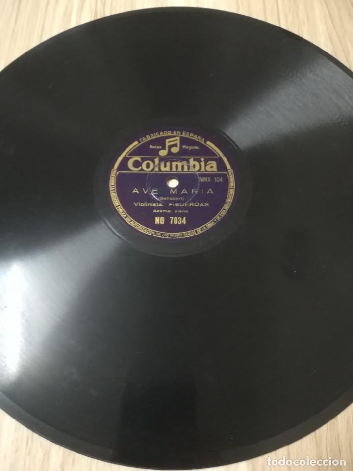 Discos de pizarra: Viol&iacute;n. FIGUEROAS. Ave Maria de Schubert Acomp. Piano - Foto 1