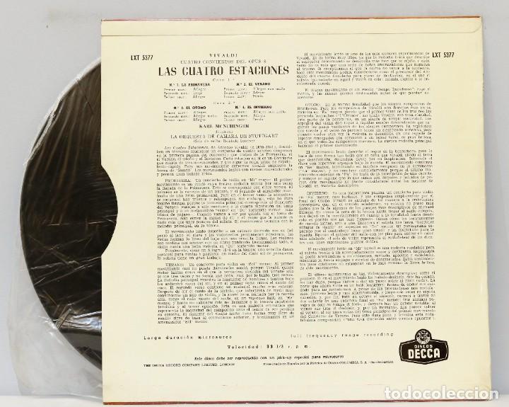 Discos de pizarra: LP. Vivaldi. The Four Seasons, Op. 8. MUCHINGUER - Foto 2
