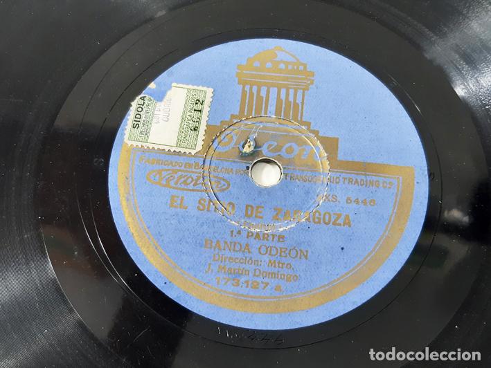 Discos de pizarra: DISCO DE PIZARRA ODEON DE EL SITIO DE ZARAGOZA. USADO - Foto 2