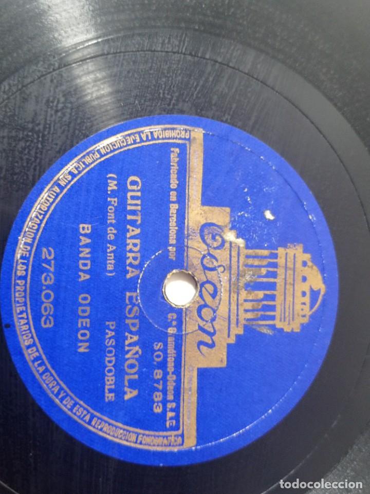 Discos de pizarra: disco gram&oacute;fono Ode&oacute;n pasodoble guitarra espa&ntilde;ola original no copia. Ref.auto - Foto 3