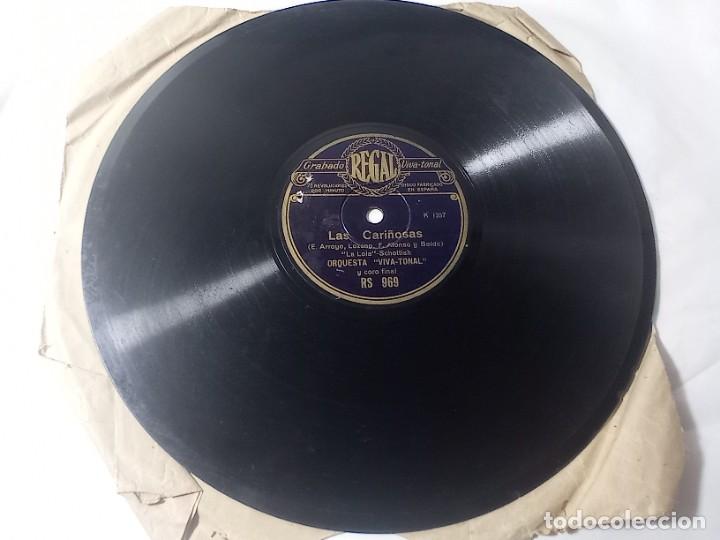 Discos de pizarra: disco gram&oacute;fono regal las cari&ntilde;osas original no copia. Ref.auto - Foto 2
