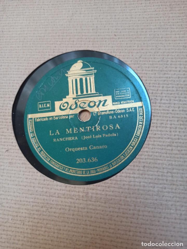 Discos de pizarra: Disco pizarra Odeon La Mentirosa - Foto 1