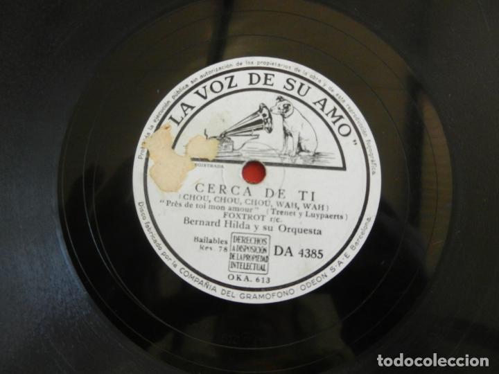 Discos de pizarra: LA VOZ DE SU AMO - BERNARD HILDA - CERCA DE TI/ES USTED - GRAMOFONO ODEON. - Foto 1