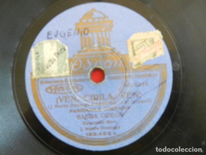 Discos de pizarra: BANDA ODEON PASODOBLES - VEN, CIRILA, VEN/CORAZ&Oacute;N GITANO - ODEON. - Foto 3