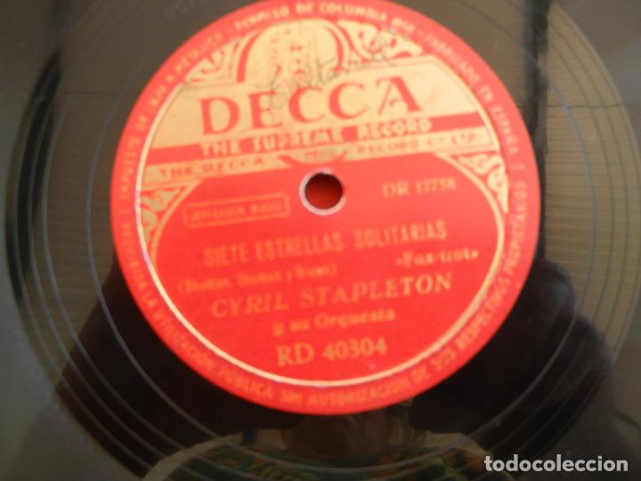 Discos de pizarra: CYRIL STAPLETON Y SU ORQUESTA - PERDONAME/SIETE ESTRELLAS SOLITARIAS - DECCA. - Foto 2
