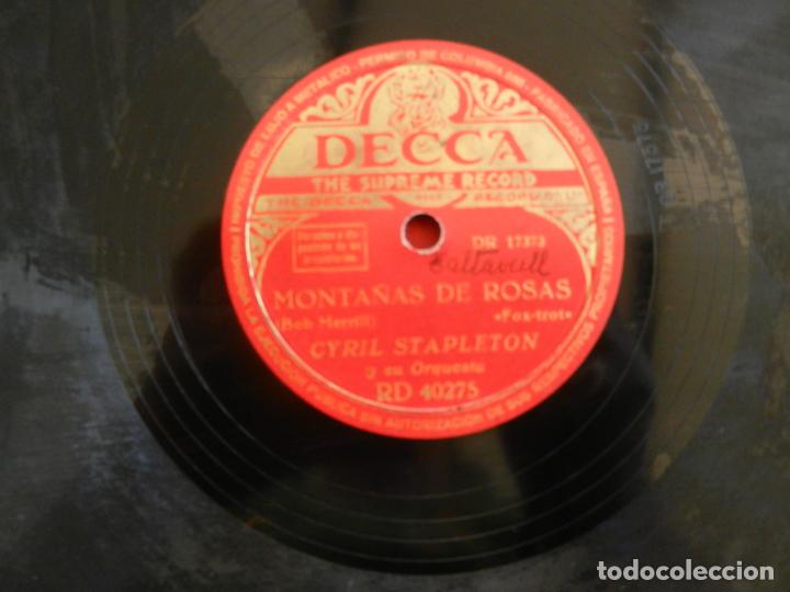 Discos de pizarra: CYRIL STAPLETON Y SU ORQUESTA - MONTA&Ntilde;AS DE ROSAS/EL GUSANO DE SEDA - DECCA. - Foto 2