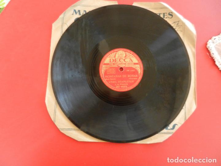 Discos de pizarra: CYRIL STAPLETON Y SU ORQUESTA - MONTA&Ntilde;AS DE ROSAS/EL GUSANO DE SEDA - DECCA. - Foto 3