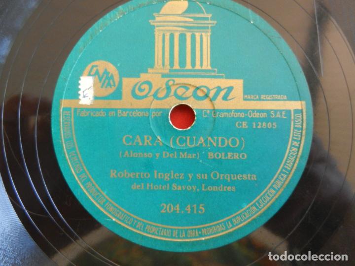 Discos de pizarra: ROBERTO INGLEZ Y SU ORQUESTA - O MAMA MAMA/CARA (CUANDO) - ODEON. - Foto 2
