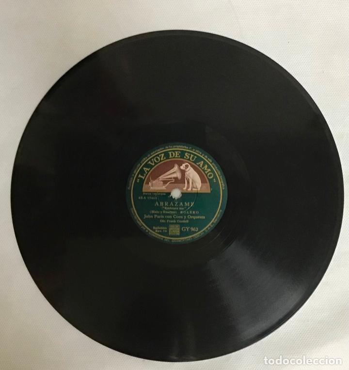Discos de pizarra: EL CARNAVAL DE LA PAMPA-ABRAZAME, JOHN PARIS CORO Y ORQUESTA - Foto 2