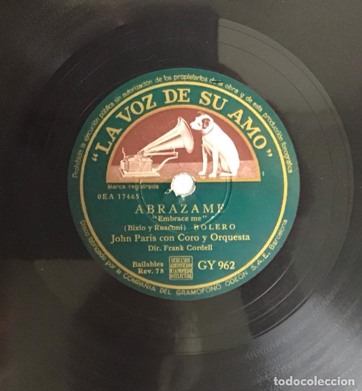 Discos de pizarra: EL CARNAVAL DE LA PAMPA-ABRAZAME, JOHN PARIS CORO Y ORQUESTA - Foto 3