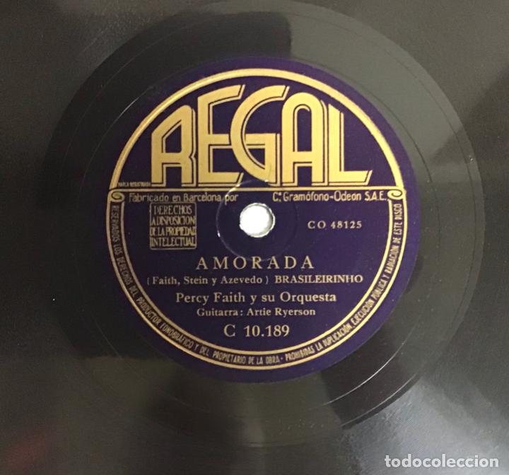 Discos de pizarra: AMORADA-UN TIPO GRACIOSO, PERCY FAITH y ORQUESTA - Foto 1