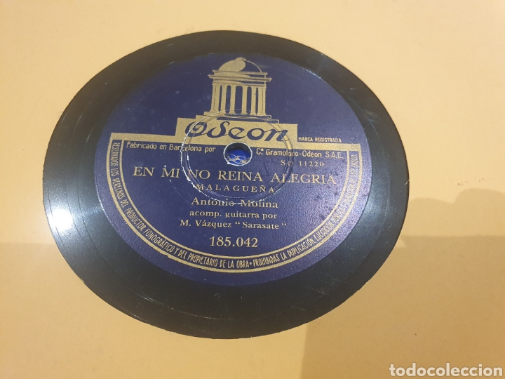 Discos de pizarra: ANTONIO MOLINA 78 RPM - Foto 2 - 286527648
