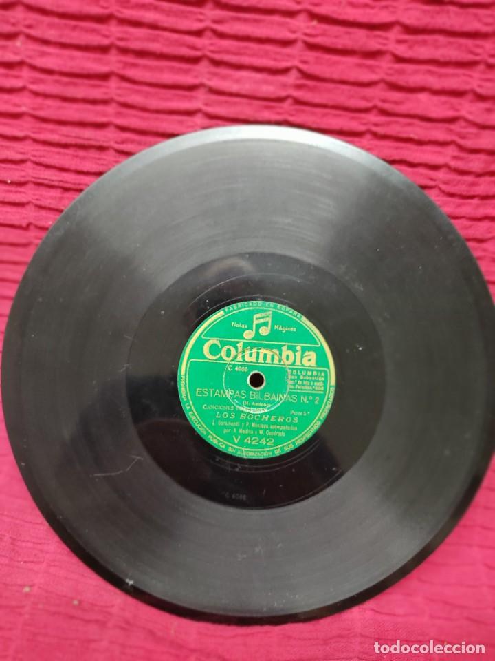 Discos de pizarra: ESTAMPAS BILBAINAS 2 LOS BOCHEROS DISCO DE PIZARRA.4242 - Foto 4