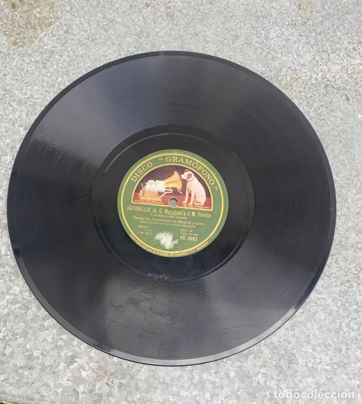 Discos de pizarra: DISCO DE PIZARRA GITANILLO - HAY VA QUE RISA BANDA DE INGENIEROS DE MADRID LA VOZ DE SU AMO - Foto 3