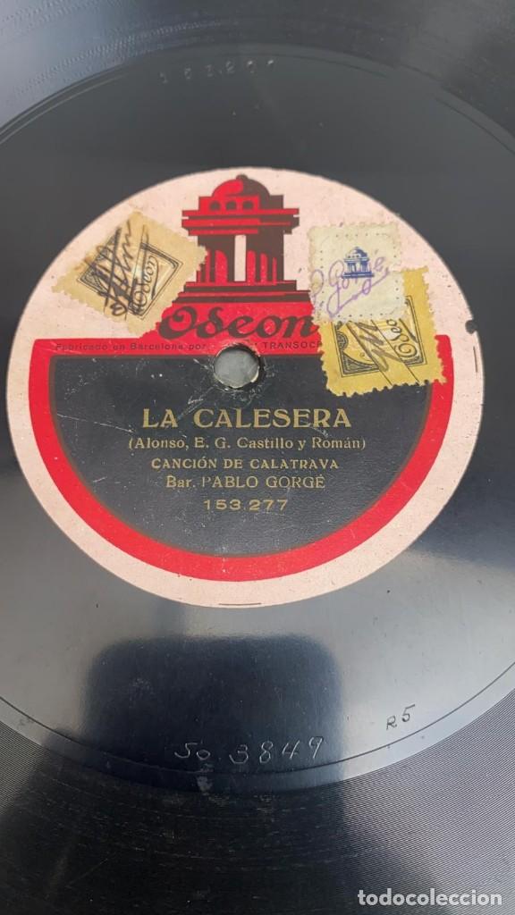 Discos de pizarra: DISCO PIZARRA LA CALESERA CANCION DE CALATRAVA ODEON - Foto 1