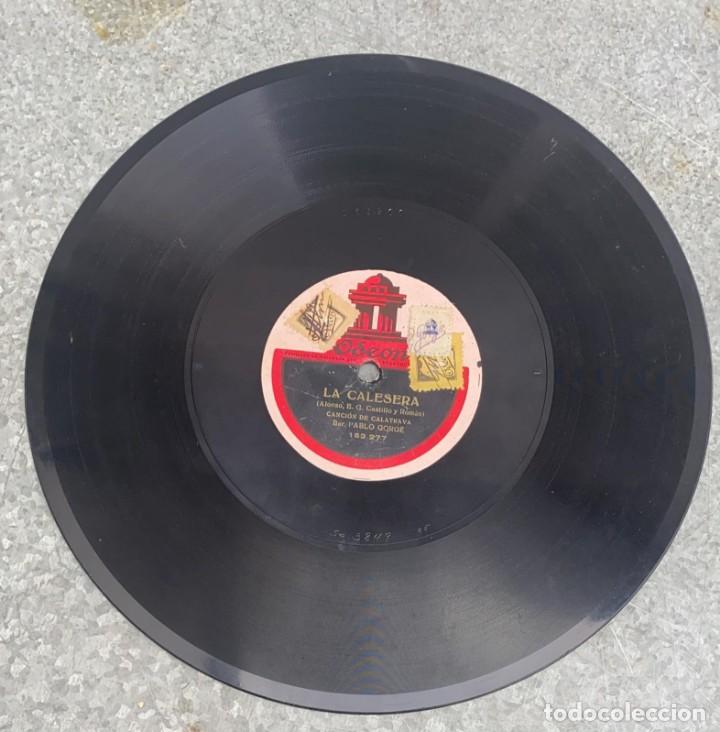 Discos de pizarra: DISCO PIZARRA LA CALESERA CANCION DE CALATRAVA ODEON - Foto 3