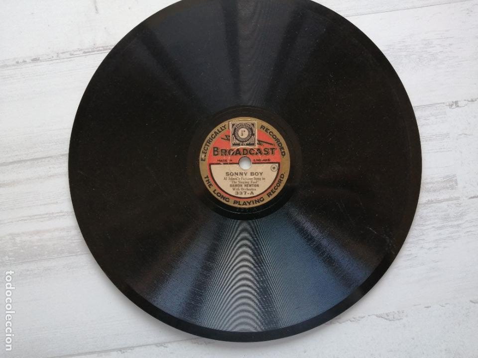 Discos de pizarra: DISCO 78 RPM de 10” BROADCAST - RAMON NEWTON - JAZZ - SONNY BOY - AL JOLSON - PIZARRA UK 1928 - Foto 2 - 293441138