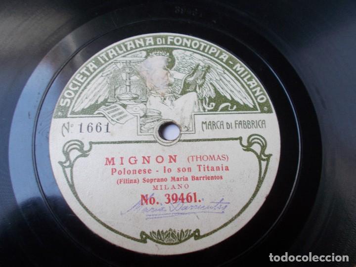 Discos de pizarra: MARIA BARRIENTOS Canzone del solvejo / Mignon - Foto 3