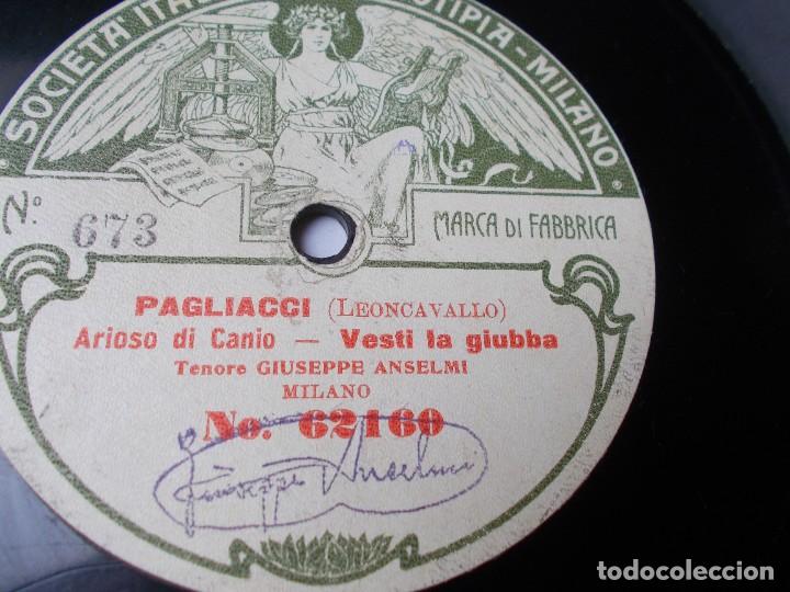 Discos de pizarra: GIUSEPPI ANSELMI Pagliacci / Mignon - Foto 2
