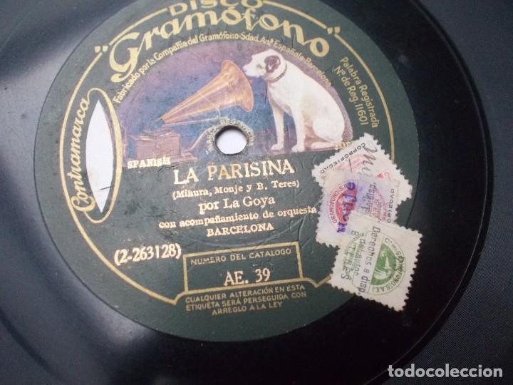 Discos de pizarra: LA GOYA La cruz de mayo / La Parisina - Foto 3