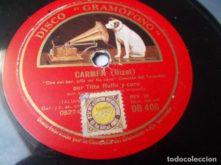 Discos de pizarra: TITTA RUFFO Carmen / LAfricana - Foto 3