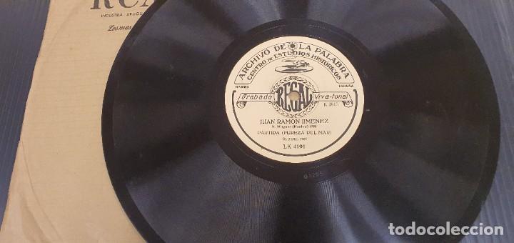Discos de pizarra: DISCO 78 RPM - GRAMÓFONO - JUAN RAMÓN JIMÉNEZ - ARCHIVO DE LA PALABRA 1931 - REGAL - PIZARRA - Foto 2 - 299224938