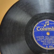 Discos de pizarra: DISCO 78 RPM - GRAMÓFONO - PLÁCIDO DOMINGO Y ORFEÓN ZARAGOZANO - FALANGE - COLUMBIA - PIZARRA. Lote 299227648