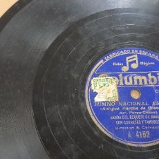 Discos de pizarra: DISCO 78 RPM - GRAMÓFONO - BANDA DEL REQUETÉ DE NAVARRA - PROPAGANDA - COLUMBIA - PIZARRA. Lote 299228633
