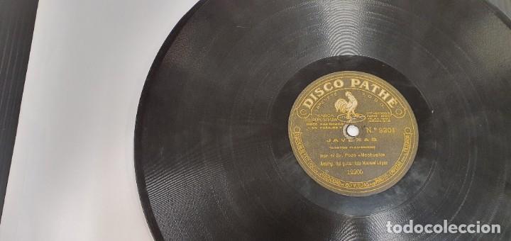 DISCO 78 RPM - GRAMÓFONO - ANTONIO POZO 'EL MOCHUELO' - JAVERAS / RONDEÑAS - PATHE - PIZARRA (Música - Discos - Pizarra - Flamenco, Canción española y Cuplé)