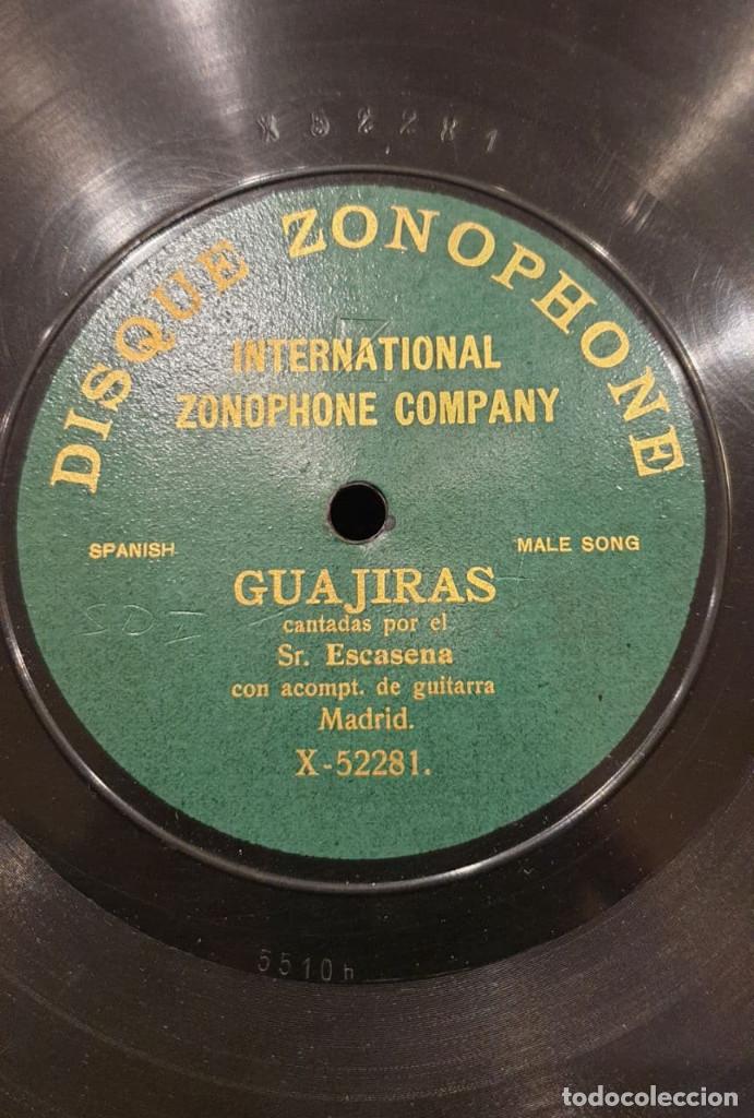 MANUEL ESCACENA, GUAJIRAS, ZONOPHONE X- 52281, RARÍSIMO!! (Música - Discos - Pizarra - Flamenco, Canción española y Cuplé)