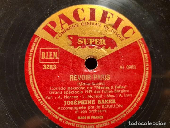 Discos de pizarra: DISCO DE PIZARRA DE JOSEPHINE BAKER : MINUIT + 1 - Foto 2
