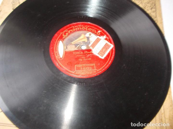 Discos de pizarra: ENRICO CARUSO Tosca (E luseven le strelle) - Foto 2