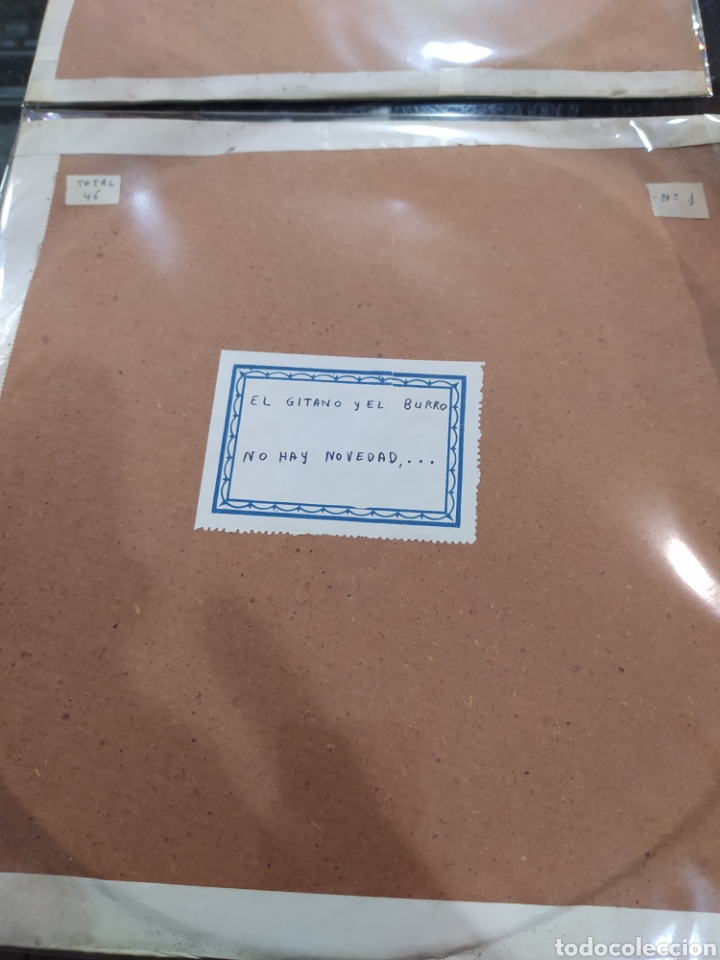Discos de pizarra: Disco de piedra el gitano y el burro no hay novedad - Foto 1