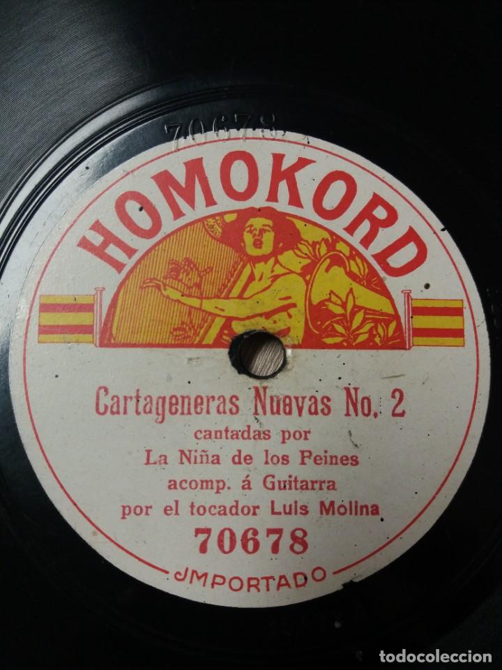 CARTAGENERAS. EL CASTILLITO. BULERIA. HOMOKORD. FLAMENCO. NIÑA DE LOS PEINES. LUIS MOLINA (Música - Discos - Pizarra - Flamenco, Canción española y Cuplé)