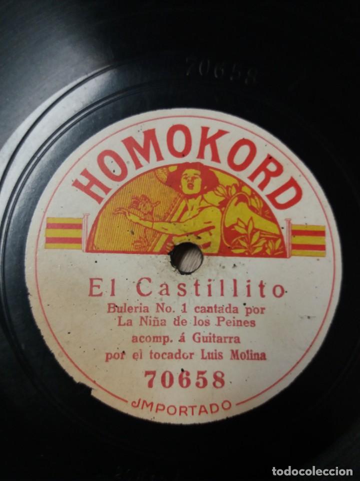 Discos de pizarra: Cartageneras. El Castillito. Buleria. Homokord. Flamenco. Niña de los Peines. Luis Molina - Foto 2 - 302281043
