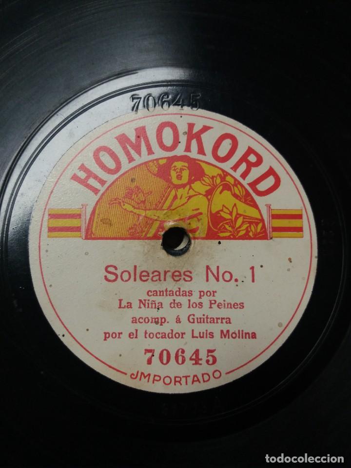Discos de pizarra: Fandanguillo. Soleares n. 1. Niña de los Peines. Homokord. Flamenco - Foto 1 - 302281778