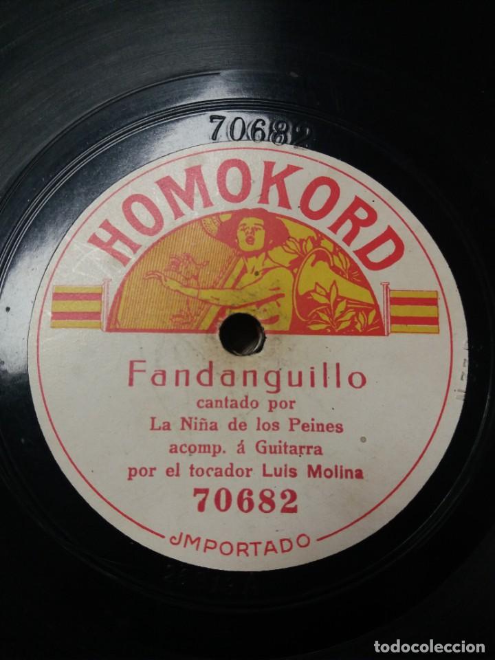 Discos de pizarra: Fandanguillo. Soleares n. 1. Niña de los Peines. Homokord. Flamenco - Foto 2 - 302281778