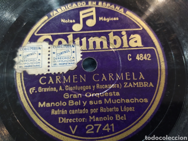 Discos de pizarra: La Morena de mi copla Carmen Carmela - Foto 2