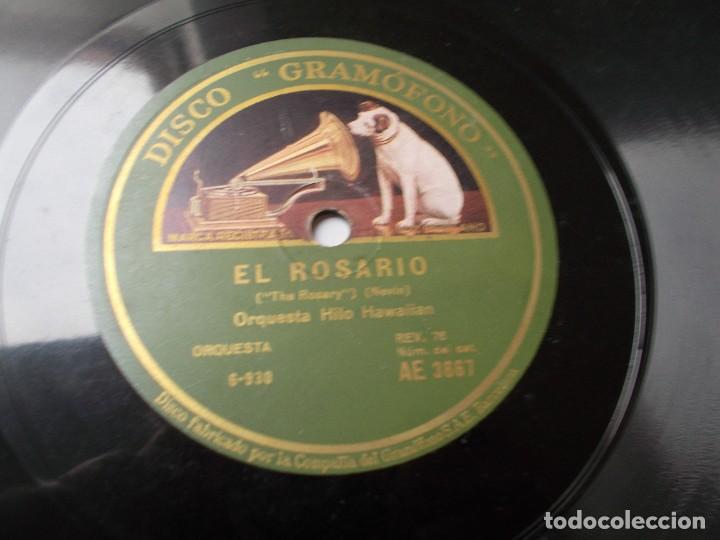 Discos de pizarra: ORQUESTA HILO HAWAIIAN Aloha Oe! / El Rosario - Foto 3