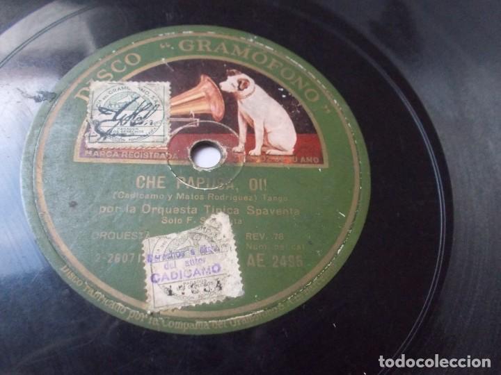 Discos de pizarra: ORQUESTA TIPICA SPAVENTA Che papausa oi / Piedad - Foto 2