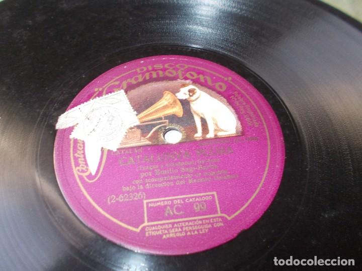 Discos de pizarra: EMILIO SAGI-BARBA Catalunya plora / A uns cabells daurats - Foto 2