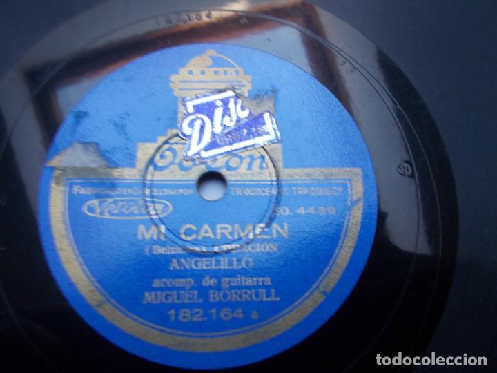 Discos de pizarra: ANGELILLO Juan Sim&oacute;n / Mi Carmen - Foto 3