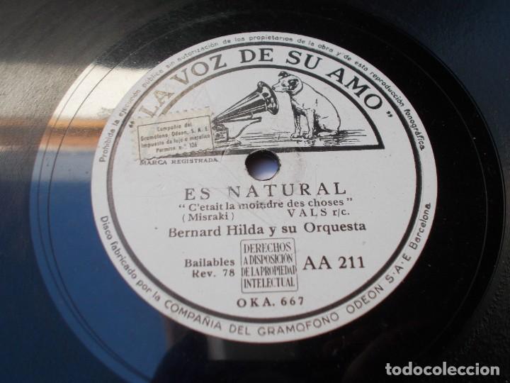 Discos de pizarra: BERNARD HILDA Los dos / Es natural - Foto 2