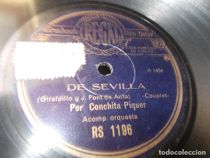 Discos de pizarra: CONCHITA PIQUER De Sevilla / Rosa de Madrid - Foto 3